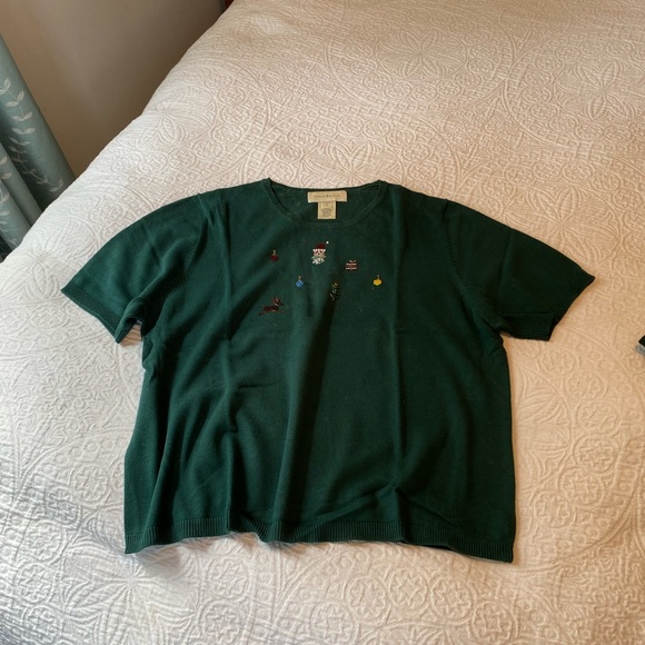 Susan Bristol Christmas Beaded Sweater Set - Picture 4 of 10